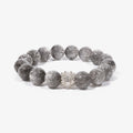 Studio product shot of Ethereal Harmony Silver Quartz Bracelet isolated on a clean white background.