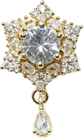 Gold-Filled Full-Pave Starburst Droplet Dangle