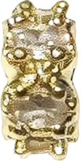 Gold-Filled Large-Hole Pave Cylinder Charm