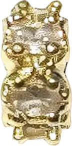 Gold-Filled Large-Hole Pave Cylinder Charm