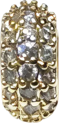Gold-Filled Pave Zirconia Barrel Bead