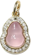 Gold-Filled Pink Zirconia Gourd Dangle