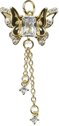 Gold-Filled Zirconia Mariposa & Trailing Chain Dangle