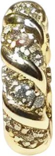 Gold-Filled Zirconia Twisted Spacer Rondelle