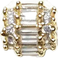 Gold-Plated Geometric Wheel Cylinder Bead