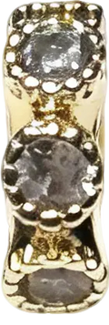 Gold-Plated Zirconia Eternity Spacer Rondelle