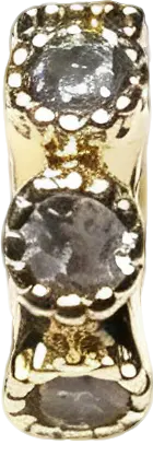 Gold-Plated Zirconia Eternity Spacer Rondelle