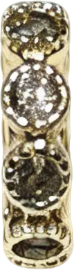 Gold-Plated Zirconia Scalloped Spacer Rondelle