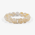 Studio product shot of Golden Hematoid Quartz Bracelet isolated on a clean white background.