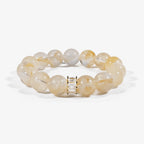 Studio product shot of Golden Hematoid Quartz Bracelet isolated on a clean white background.