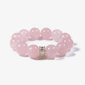 Studio product shot of Harmony Rose Quartz Bracelet isolated on a clean white background.