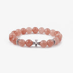 Studio product shot of Lucky Blessing Rhodochrosite Bracelet isolated on a clean white background.
