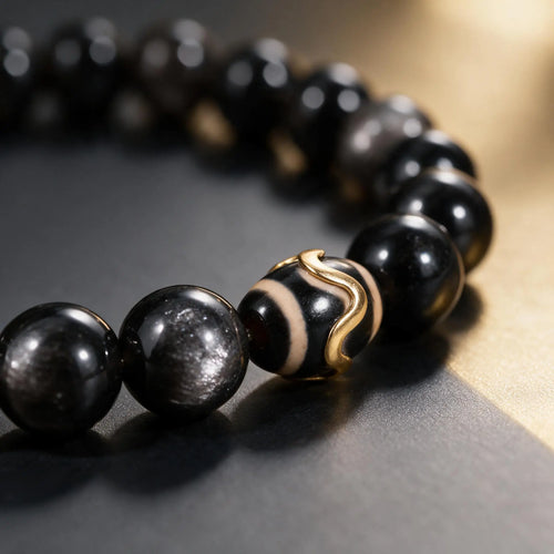 Mystic Shield Obsidian Armband