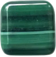 Natural Malachite Cushion Spacer Bead