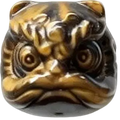 Natural Tiger's Eye Imperial Guardian Lion Link