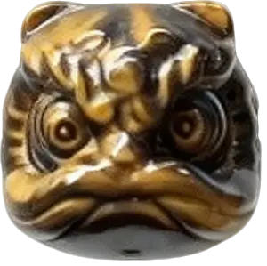 Natural Tiger's Eye Imperial Guardian Lion Link