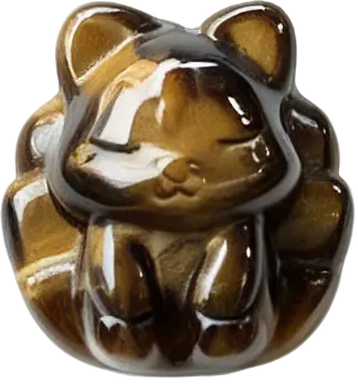 Natural Tiger's Eye Mystic Fox Totem