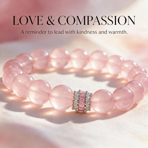 Reines Herz Rosenquarz Armband