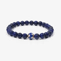 Studio product shot of Royal Horizon Lapis Lazuli Bracelet isolated on a clean white background.