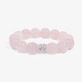 Studio product shot of Royal Rose Quartz Serenity Bracelet isolated on a clean white background.