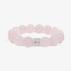 Studio product shot of Royal Rose Quartz Serenity Bracelet isolated on a clean white background.