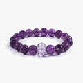Studio product shot of Serene Amethyst Pillar Bracelet isolated on a clean white background.