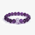Studio product shot of Serene Amethyst Pillar Bracelet isolated on a clean white background.