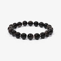 Studio product shot of Silent Guardian Obsidian Bracelet isolated on a pure white background.