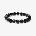 Studio product shot of Silent Guardian Obsidian Bracelet isolated on a pure white background.