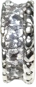 Silver-Plated Zirconia Lace Spacer Rondelle