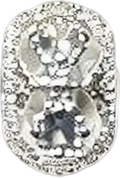 Silver-Plated Zirconia Thin Spacer Rondelle