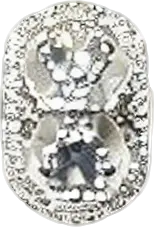 Silver-Plated Zirconia Thin Spacer Rondelle