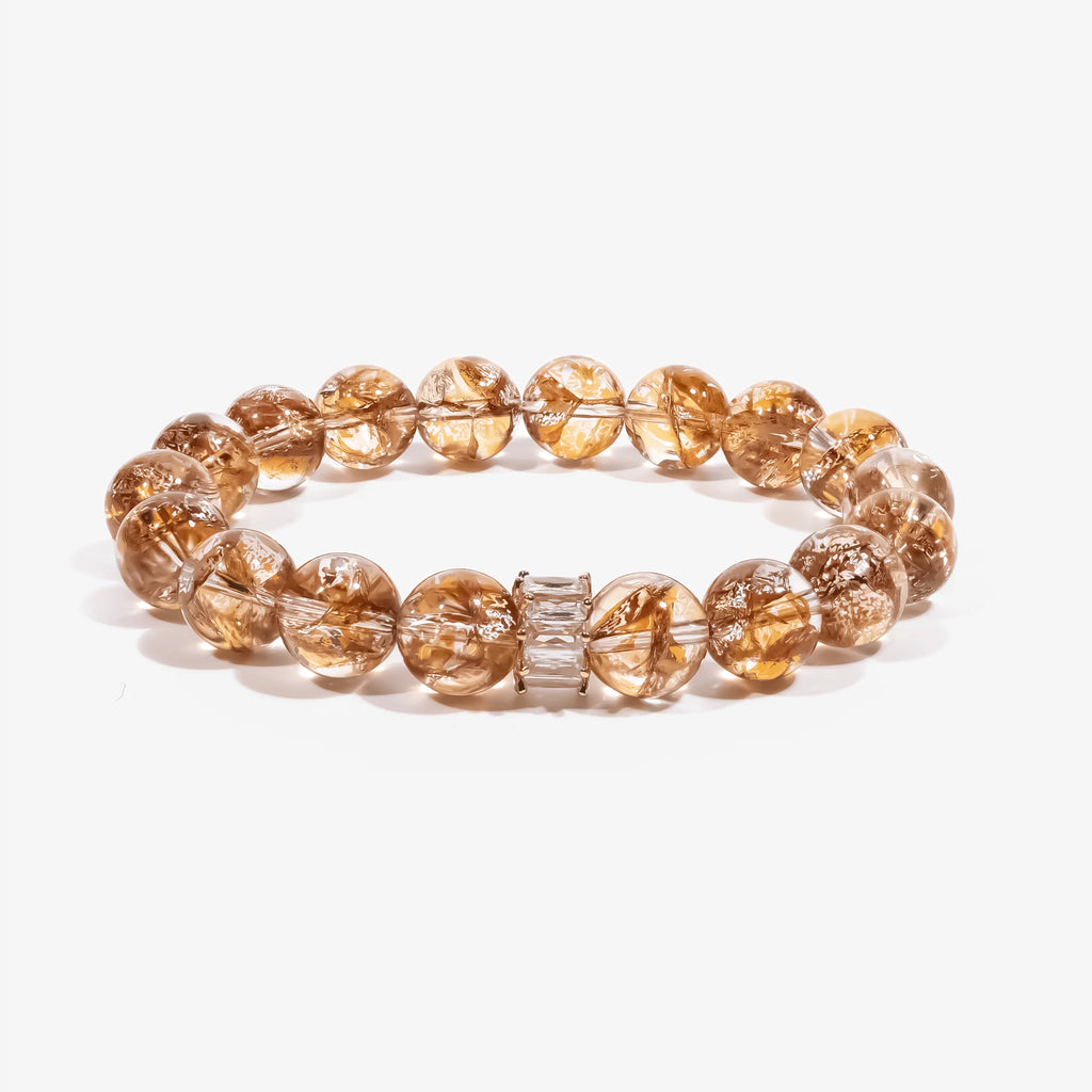 Studio product shot of Fortune Koi Hematoid Quartz Bracelet isolated on a clean white background.
