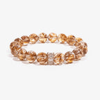 Studio product shot of Fortune Koi Hematoid Quartz Bracelet isolated on a clean white background.