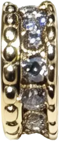 gold-Plated Zirconia Lace Spacer Rondelle