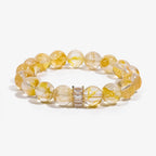 Studio product shot of Golden Healer Yellow Quartz Bracelet isolated on a clean white background.